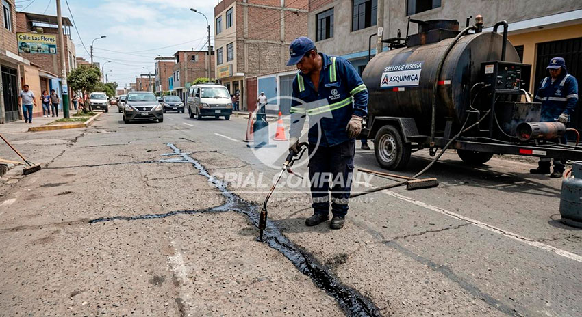 Sello de Fisuras con Emulsión Asfáltica en Lima